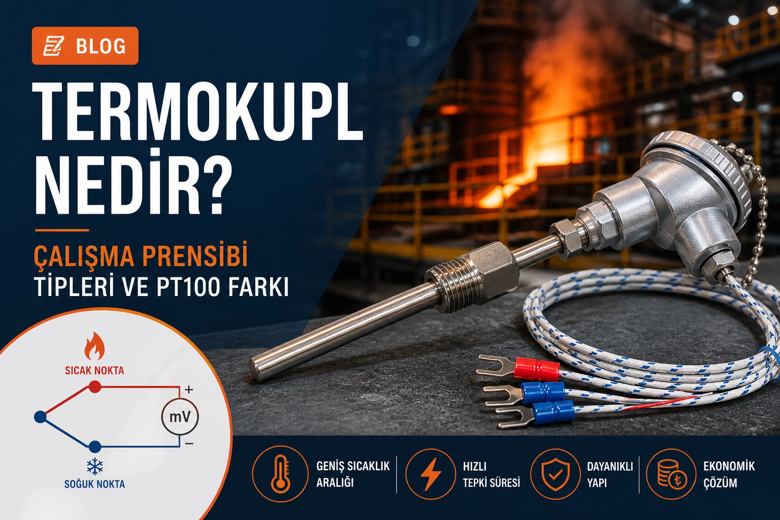 Termokupl Nedir? Çalışma Prensibi, Tipleri ve PT100 Farkı