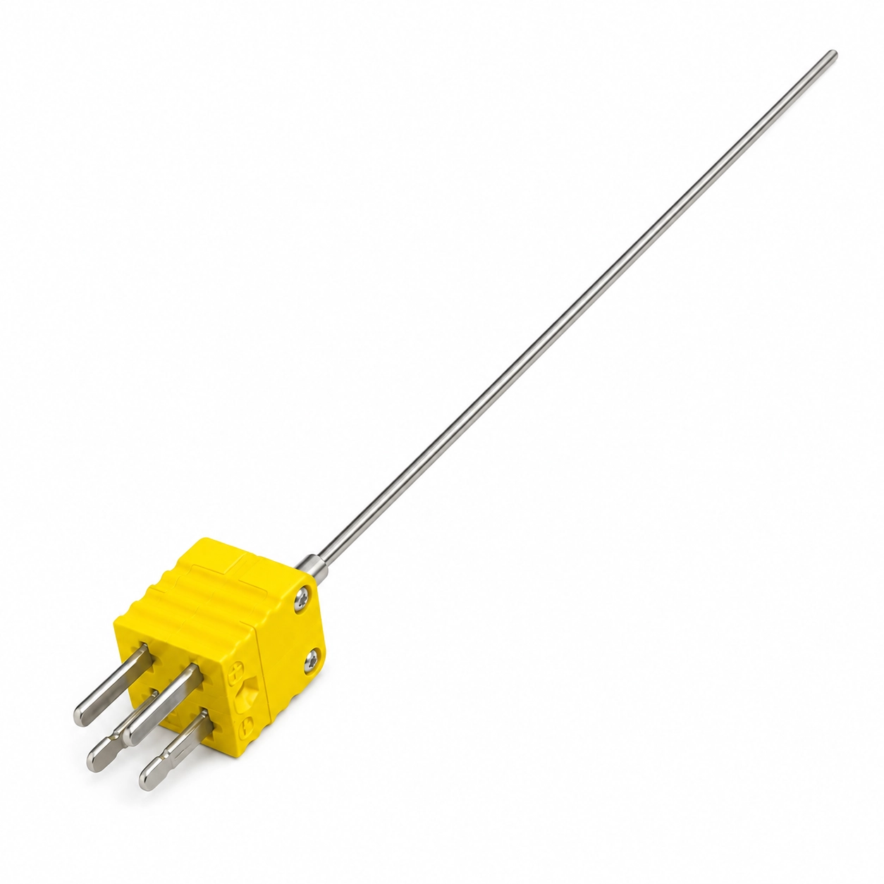 Çift Elemanlı K Tipi Termokupl Probu – 4 Pin Erkek Konnektörlü, Ø3×200 mm