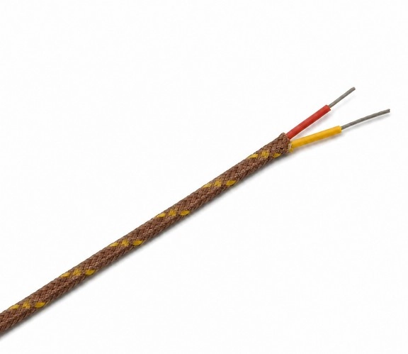 K Tipi OMEGA Cam Elyaf Örgü İzoleli Termokupl Kablosu 24 AWG