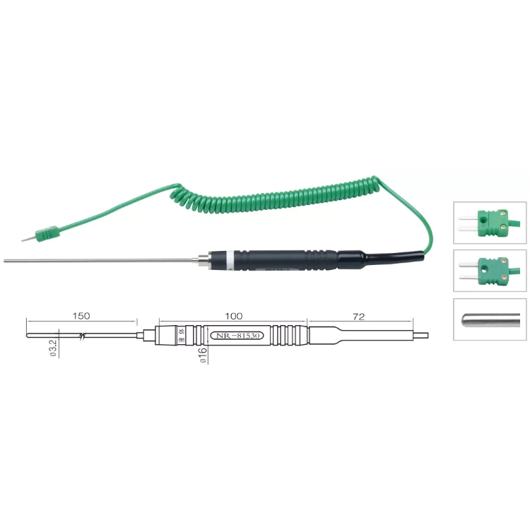 Daldırma Tipi Sıcaklık Sensörü K Tipi (NiCr-Ni) Termokupl - NR-81530