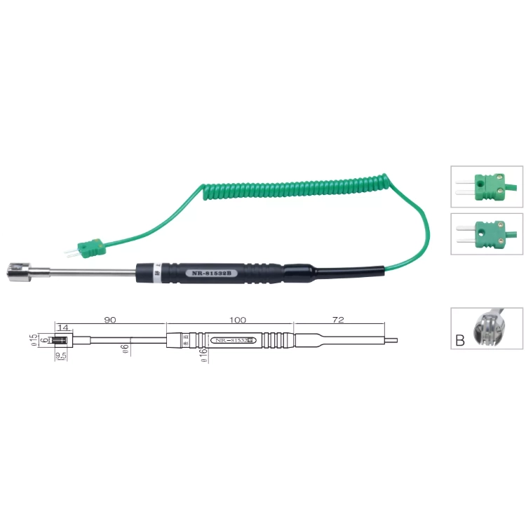Yüzey Sıcaklık Sensörü K Tipi (NiCr-Ni) Termokupl - NR-81532B