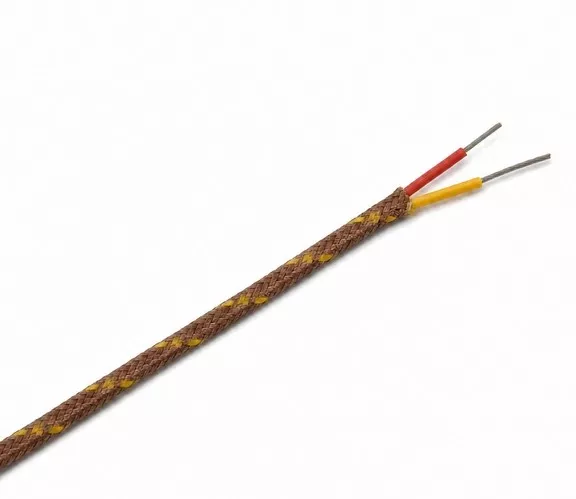 K Tipi OMEGA Cam Elyaf Örgü İzoleli Termokupl Kablosu 24 AWG