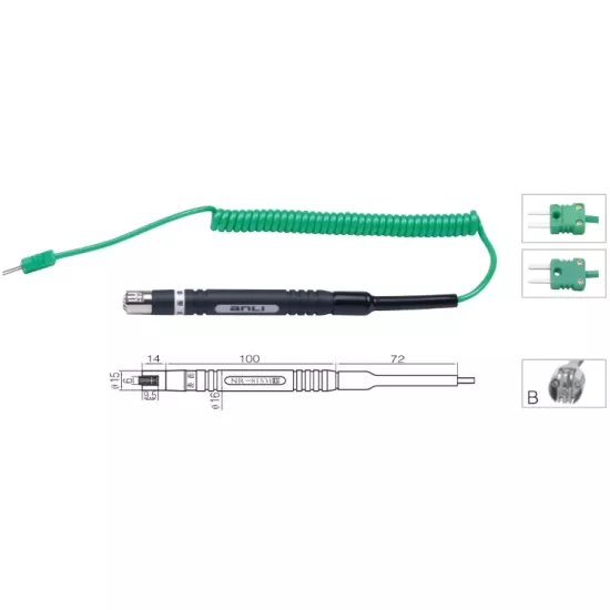 Yüzey Sıcaklık Sensörü K Tipi (NiCr-Ni) Termokupl - NR-81531B