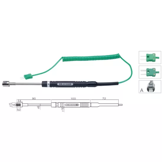 Yüzey Sıcaklık Sensörü K Tipi (NiCr-Ni) Termokupl - NR-81532A