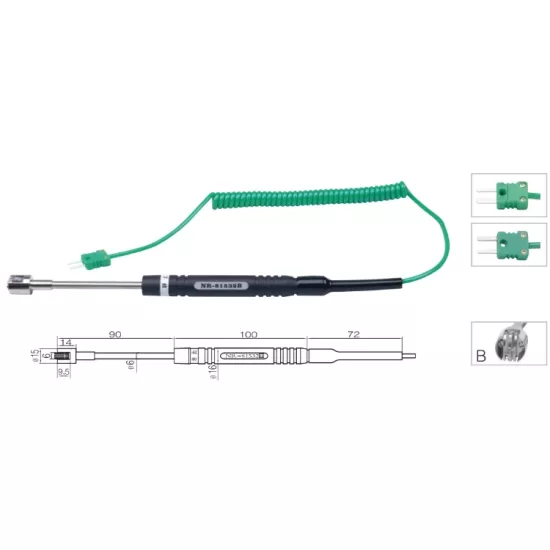 Yüzey Sıcaklık Sensörü K Tipi (NiCr-Ni) Termokupl - NR-81532B