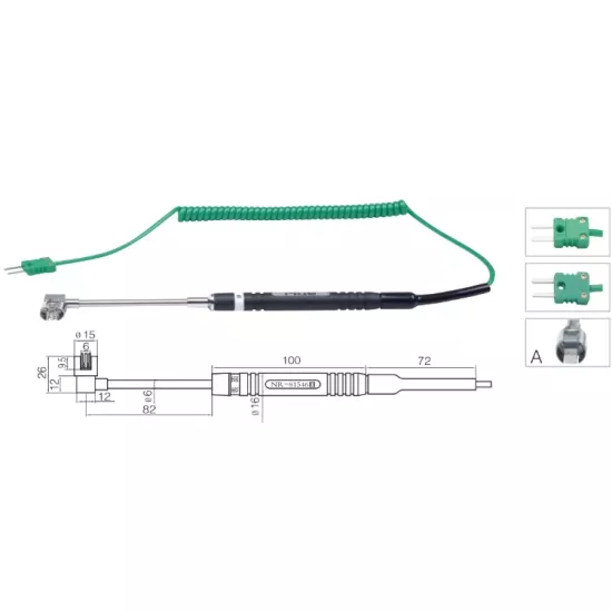 Yüzey Sıcaklık Sensörü K Tipi (NiCr-Ni) Termokupl - NR-81546A