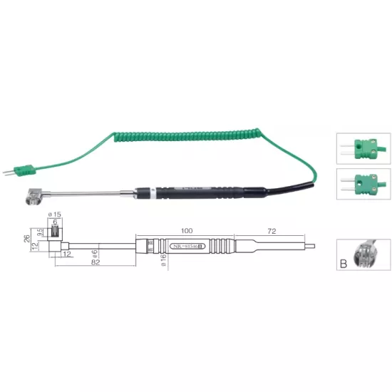 Yüzey Sıcaklık Sensörü K Tipi (NiCr-Ni) Termokupl - NR-81546B