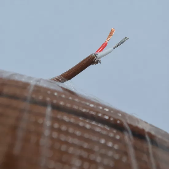 T Tipi Metal Örgü Ekranlı Teflon Termokupl Kablosu 2x0,22 mm²