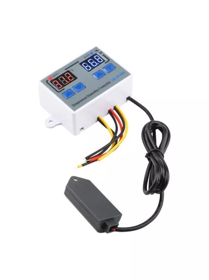 12V DC Sıcaklık ve Nem Ölçer Ekranlı Röle Modülü - Termostat