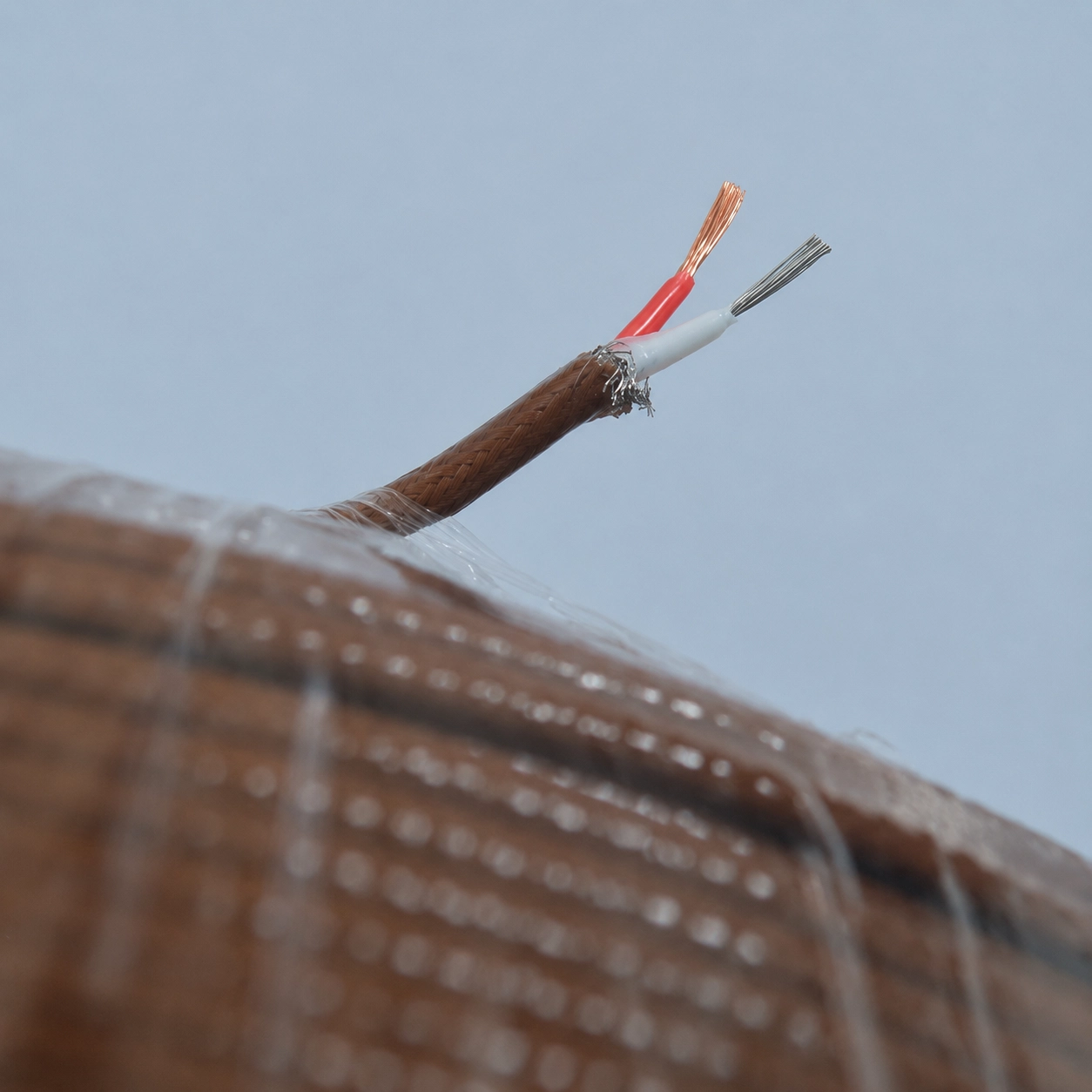 T Tipi Metal Örgü Ekranlı Teflon Termokupl Kablosu 2x0,22 mm²